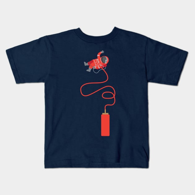 Space Condiment Ketchup Graphic Kids T-Shirt by Spindriftdesigns